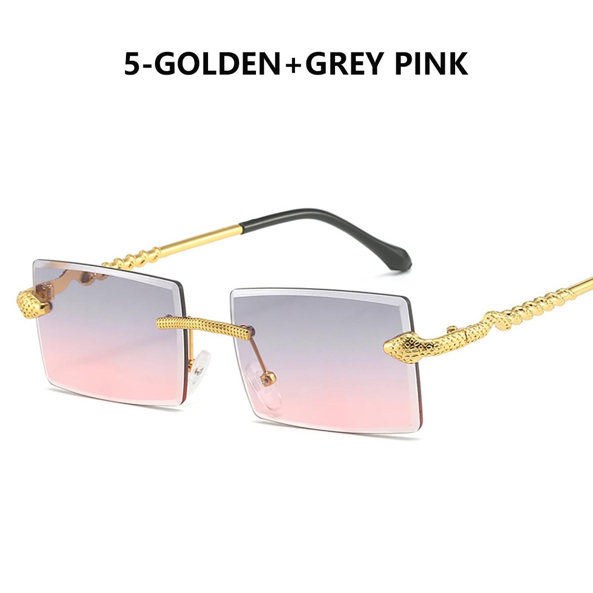 

Vintage Rimless Mens Sunglasses Rectangle Frameless Sunglasses for Men Women Used for Driving Traveling Hiking Eye Protection