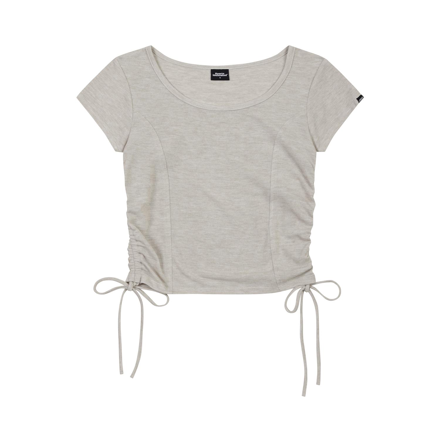Sports Illustrated String Point Crop Round T-Shirt (Beige) L