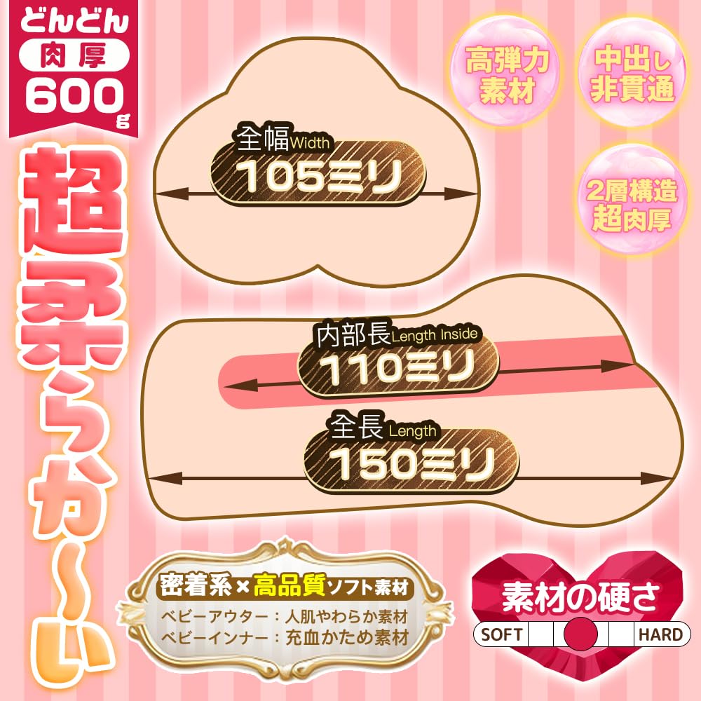 Sjdrumpor Masturbator Hole 4cm CQ Amateur Girls and Crazy Sex Super Thick 2 Layer Construction Weight 600g Masturbator Popular Men Adult Goods Adult