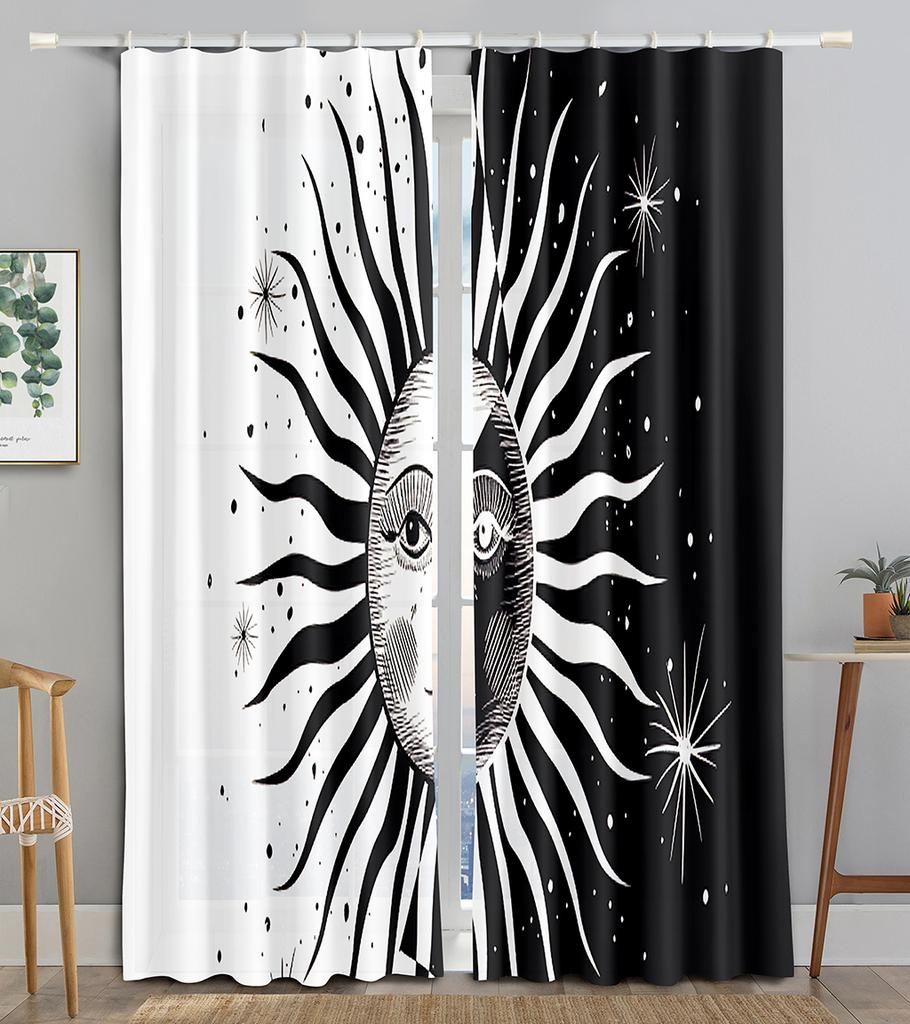Tarot Mandala Spiritural Vibrant Window Panel Drapes in Children Bedroom Living Room Hall Treatments Kitchen Decoration Drapes Blinds