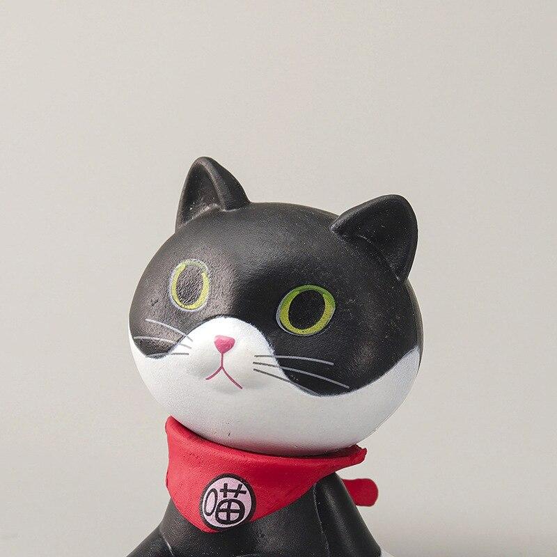 8pcs Sitting Cat Doll Set Animated Cartoon Cute Kitten Figurine Decoration Home Desk Decor Collection Gift for Cat Lovers