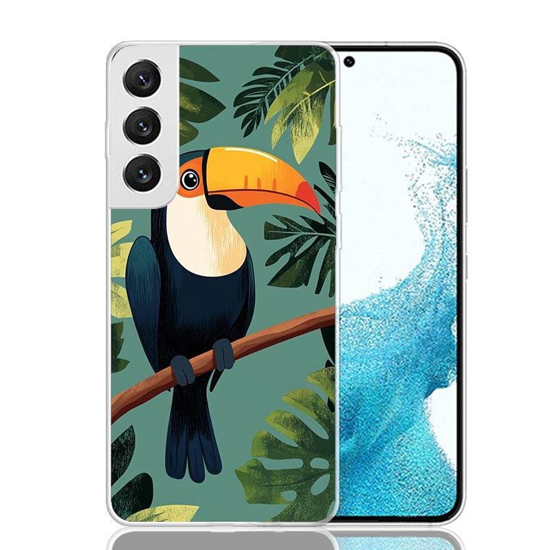 Tropical Toucan Phone Case For Samsung Galaxy S26 S25 Edge S24 S23 FE S22 Ultra S21 Plus S20 + Fundas Cover Coque Galaxy S25 S24