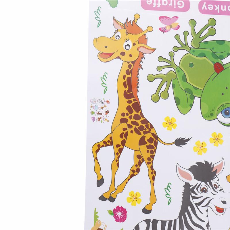 Jungle Animals Wall Stickers For Kids Rooms Home Decor Poster Wall Decals Removable