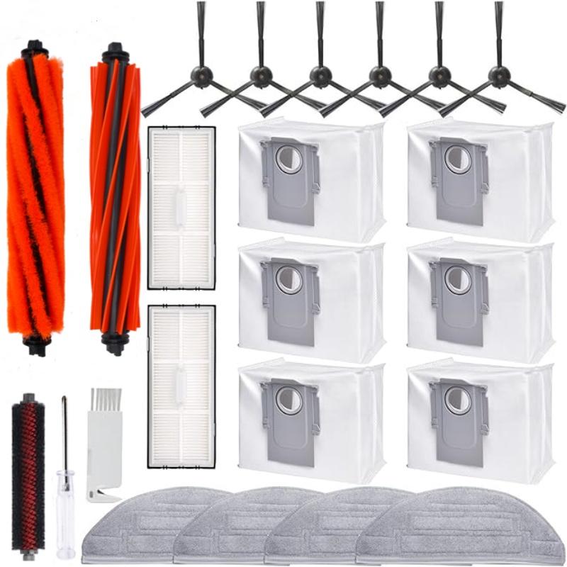 

22Pcs/Set For Roborock S8 Pro Ultra Vacuum Cleaner Brush Cleaning Tool Mop HEPA Filter Kit with Screwdriver A