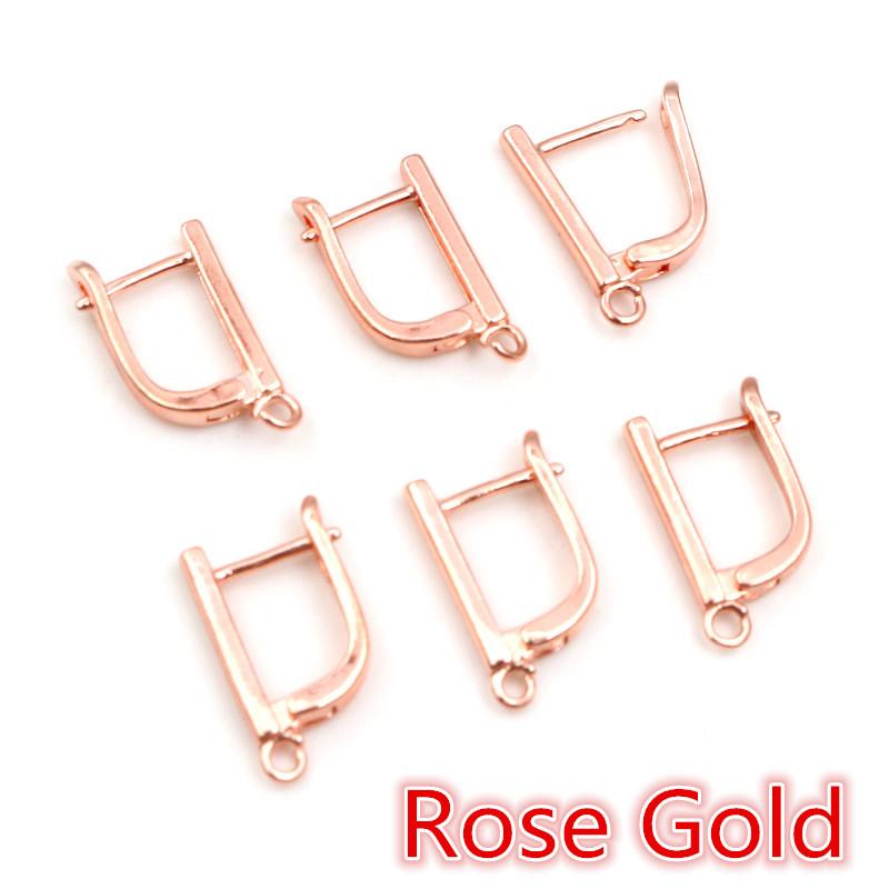 10pcs 17x10mm Gold Color French Earring Hooks Lever Back Open Loop Setting for DIY Earring Clips Clasp Jewelry Making Findings