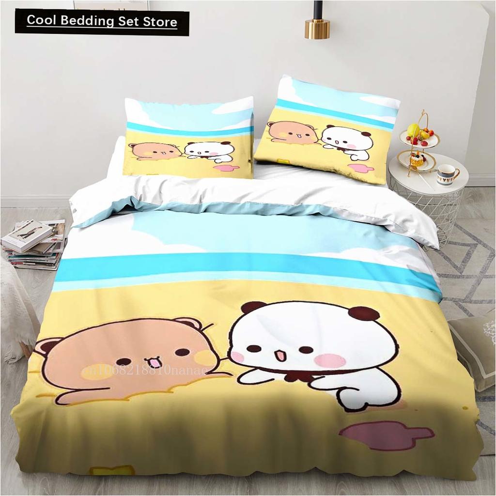 Cute Bubu and Dudu Cartoon Print All Season Twin Bedding Set 2/3 Piece Comforter Set Bed Duvet Cover Double King Comforter Cover
