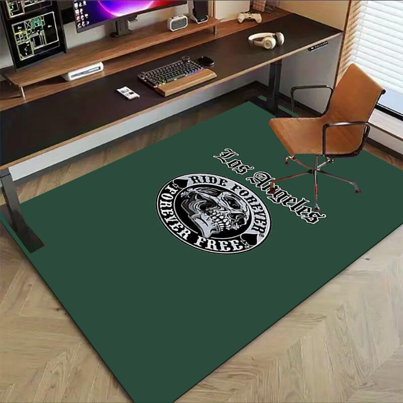 1pc Los Angeles Forever Free Home Office, Durable Polyester Floor Mat with Easy, Office Decor, Urban Style, Nonslip Backing