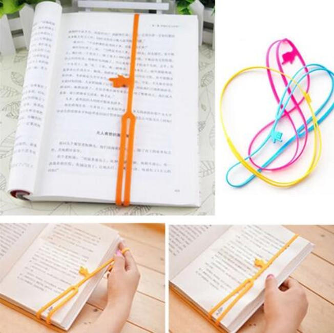 Silicone Bookmarks Elasticity Bookends Book Clip Organizer Reader Tool Office Items Stuff Accessorie