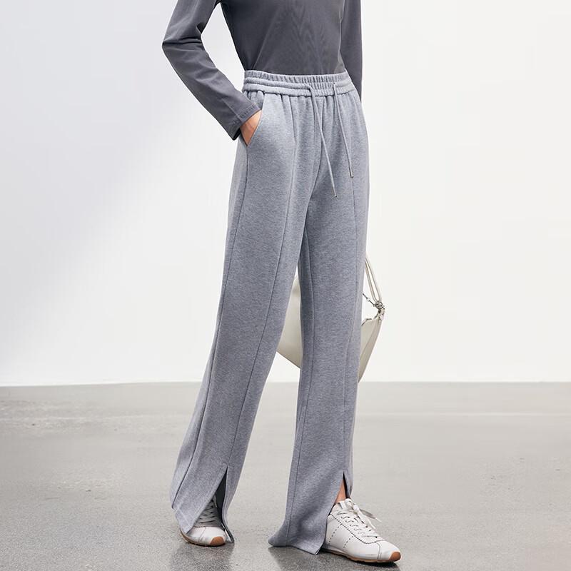 JOY SPEAKER Women's High-Waist Micro Flare Front Slit Sweatpants