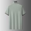 Dibinze Men's Plus Size 10A Antibacterial Short Sleeve Zipper Polo Shirt