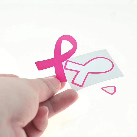 Pink Ribbon Stickers Breast Cancer Awareness Stickers Self-adhesive Ribbon Design Stickers for Fundraisers Groups Charity Events