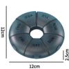 New Hot Premuim Small 7-Day Round Portable Pill Box Travel Medicine Organizer Secure Seal for Vitamins Supplements Fish Oils