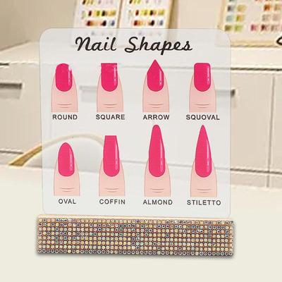 Acrylic Nail Art Signboard Nail Shape Display Rack Wearing Armor Display Board Artwork Rack Nail Display Stand Nail Salons Decor