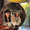 Miroir Rond Convexe Accessoires Photo Selfie de Voyage Miroir Haute Définition Miroir de Maquillage Portable Miroirs de Photographie Portables