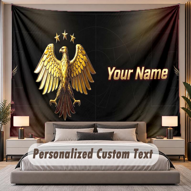 Custom Name Text Tapestry Germany National Football Team Personalized Polyester Wall Tapestry For Bedroom And Room