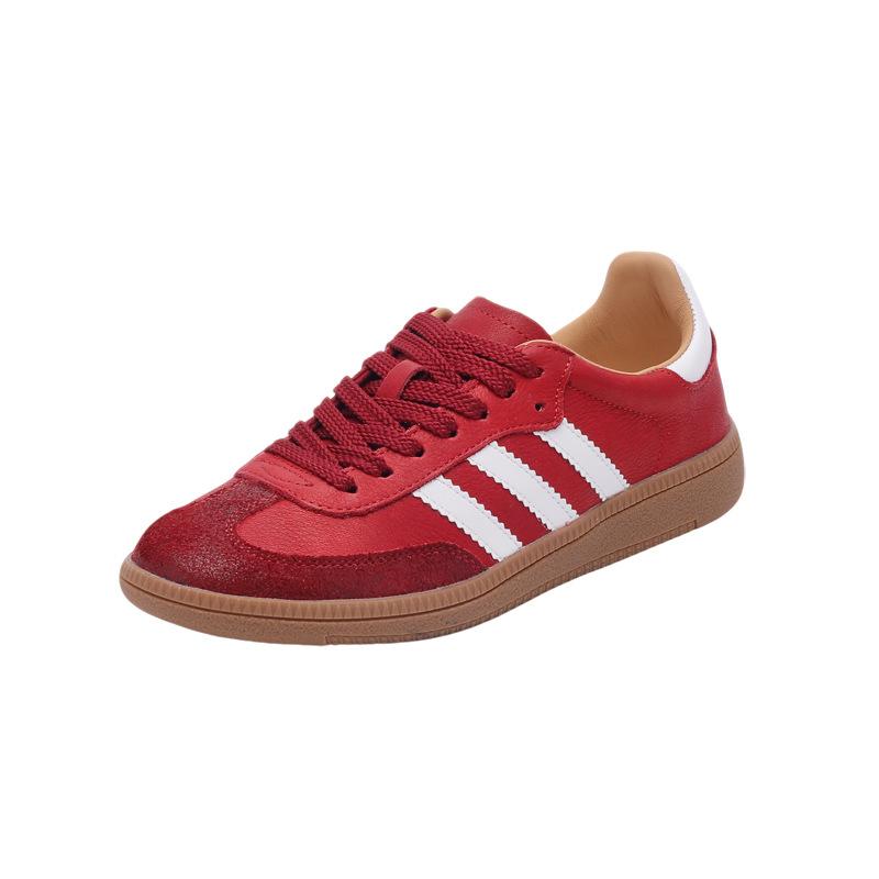 Water dyed oil wax leather retro classic shoes casual board shoes couple new casual sports shoes little white shoe board 35