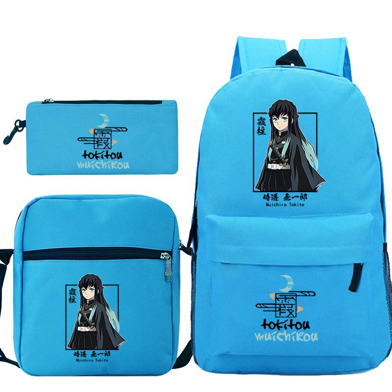 Demon Slayer Ghost Annihilation Blade Primary School Bag New Pencil Case Stationery Set