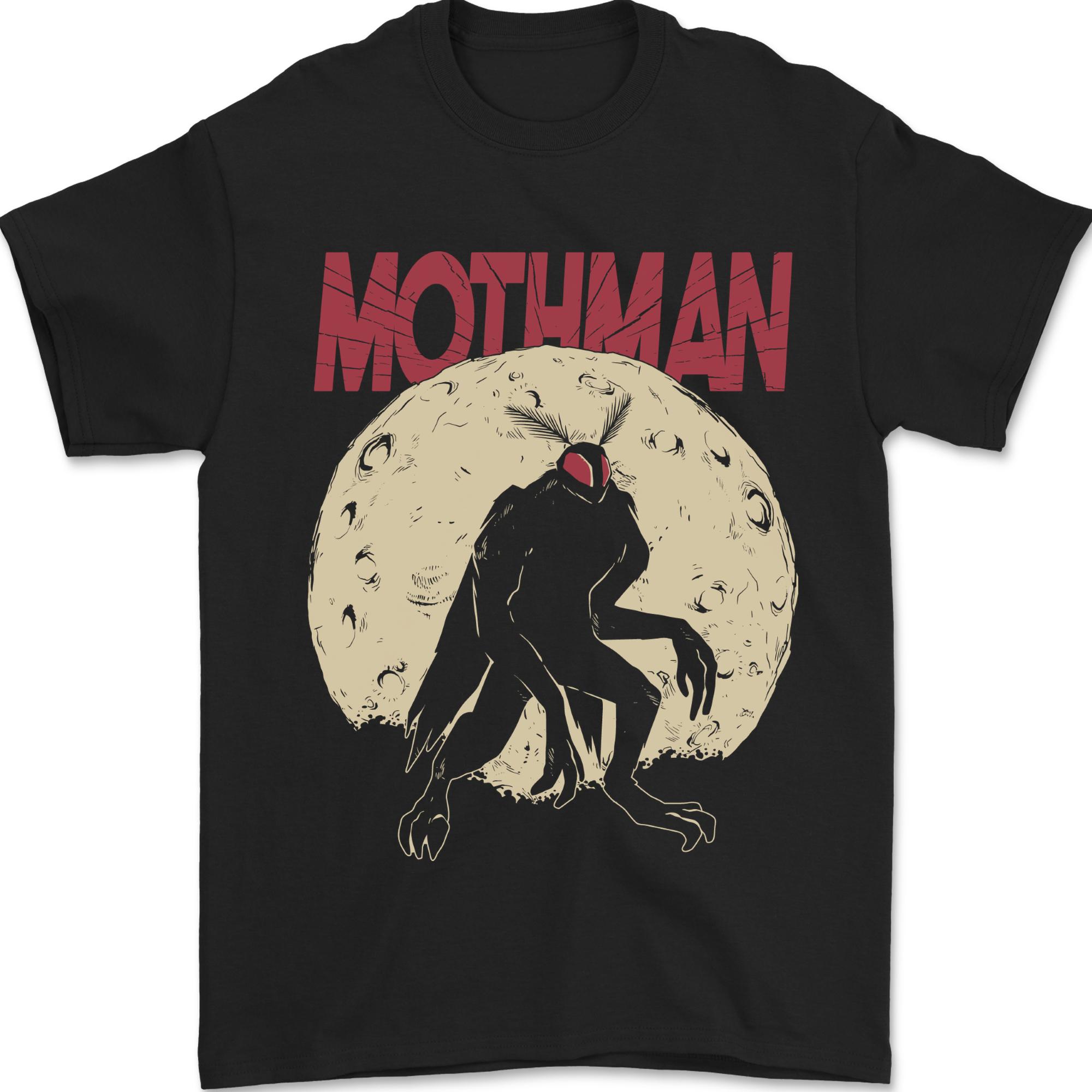 MothUnisex With Moon Background Unisexs TShirt 100 Cotton S