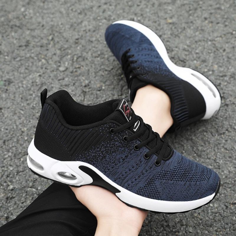 Men Breathable Shock Absorbing Running Shoes Lightweight Cushioned Athletic Sneakers