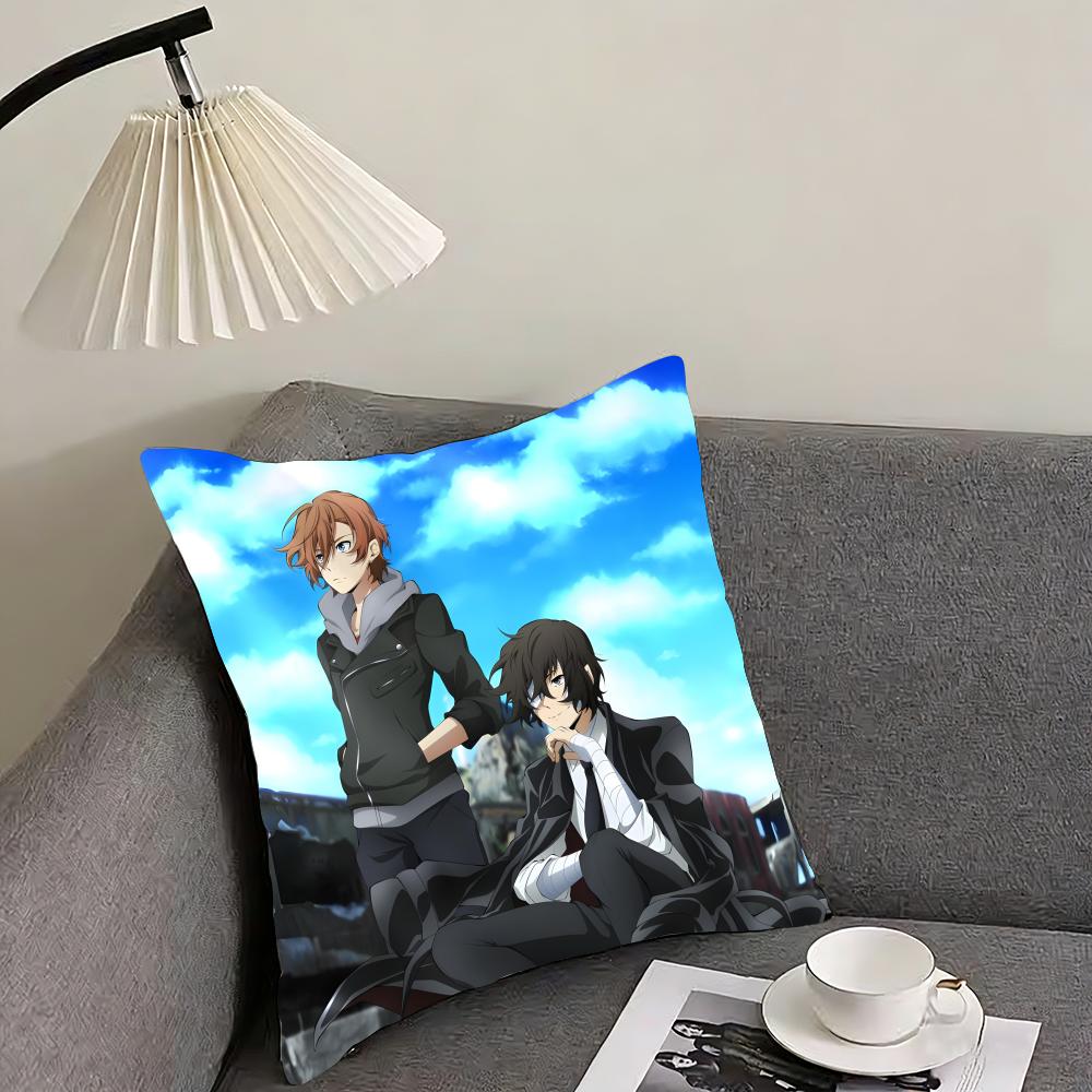

BBunGo SStray Dogs Anime Cushion Cover Pillowcase Ultra Soft Skin Friendly Fabric Cloud Like Comfort Concealed Zipper 30x30cm