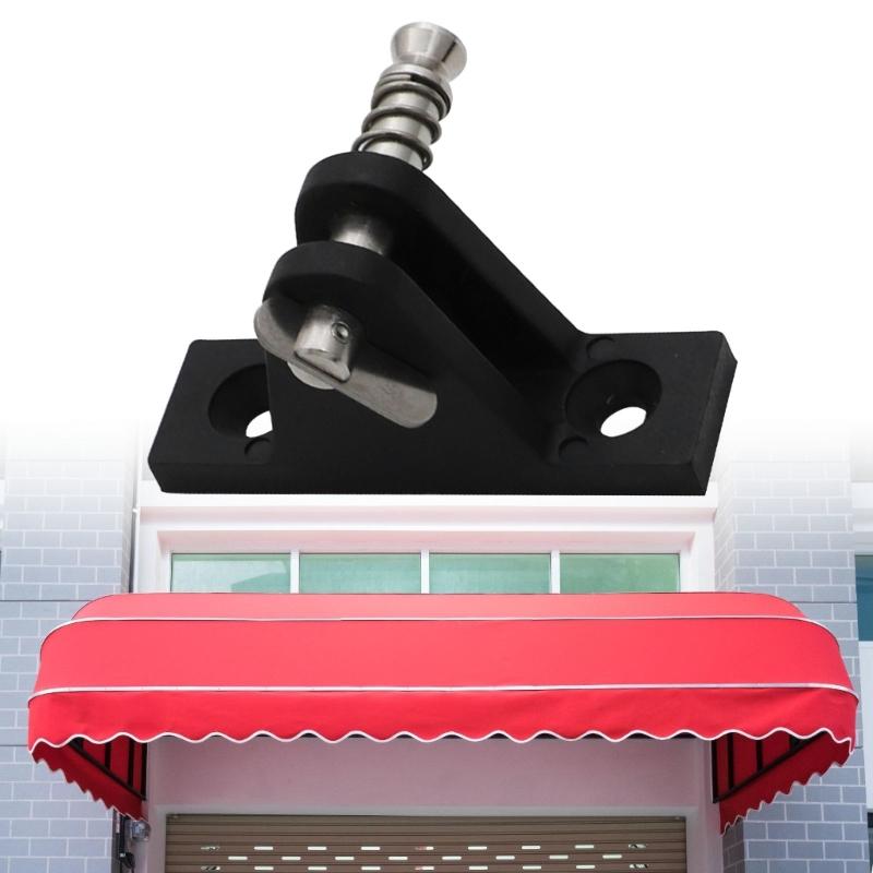 Boat Shade Top Mounting Bracket Bimini Top Deck Hinge with Quick Release Pin and Screws for Marine Awning Repair