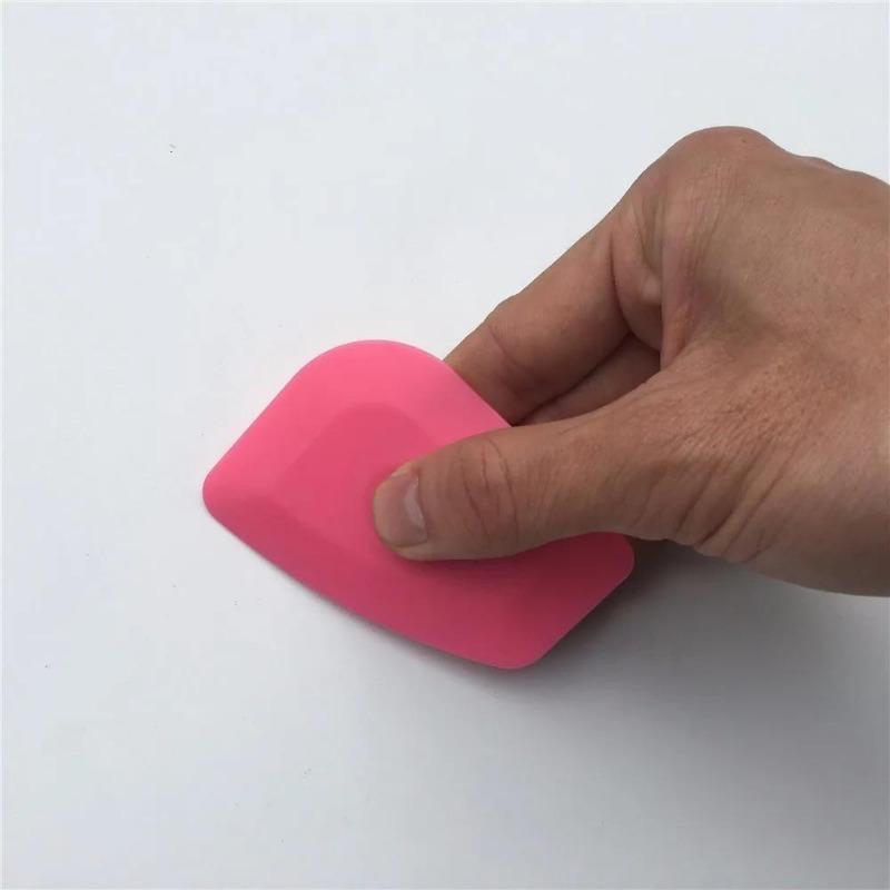5pcs Pink Mini Squeegees For Vinyl Wraps & Window Tints - Durable Pp Material, Ideal For Car, Home & Office Use