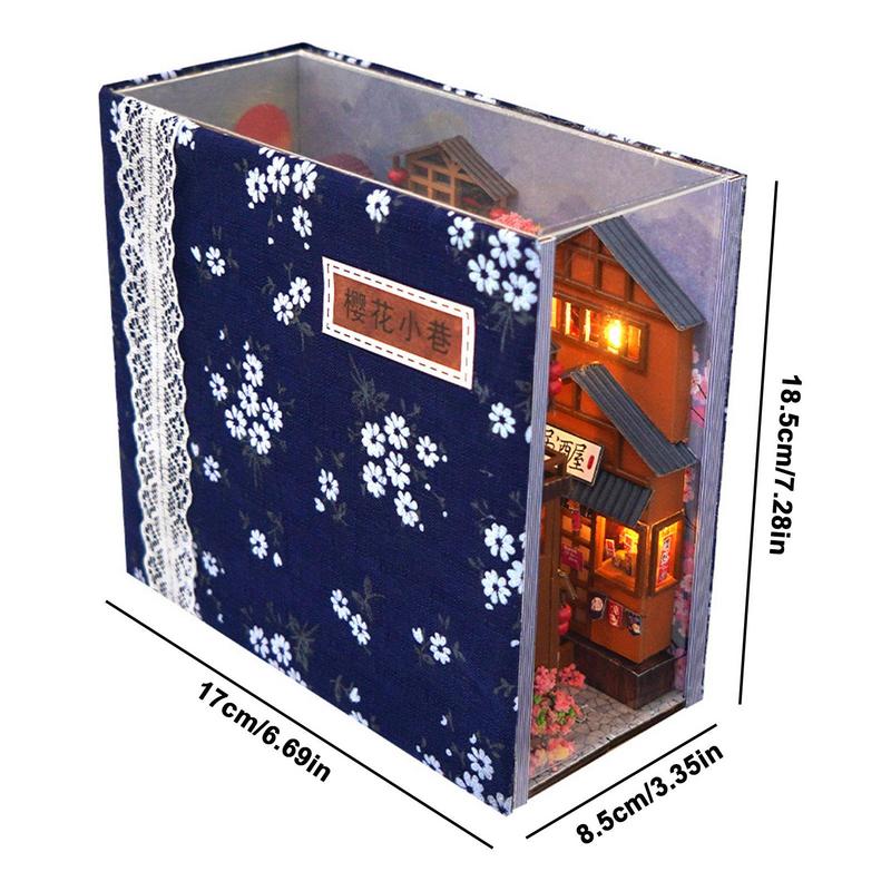 DIY Book Kit 3D Bookends DIY Model Bookshelf End Supplies For Hand Assembly To Restore Japanese Streets And Shops For Friends