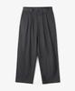 RANGT Wool Double-Pleat Wide Slacks Gray