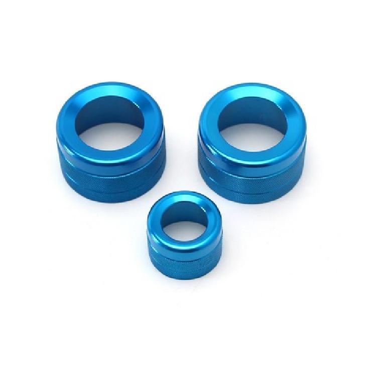 Blue AC Climate Control Radio Volume Knob Ring Covers For BMW X5 X6 F15 F16