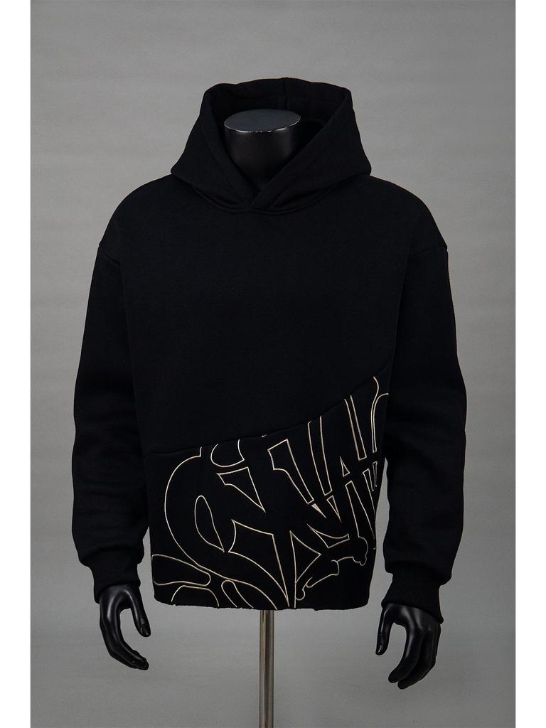 Synaworld Unisex Trendy Hip Hop Letter Print Fleece Hoodie - Casual Loose Fit for Men and Women