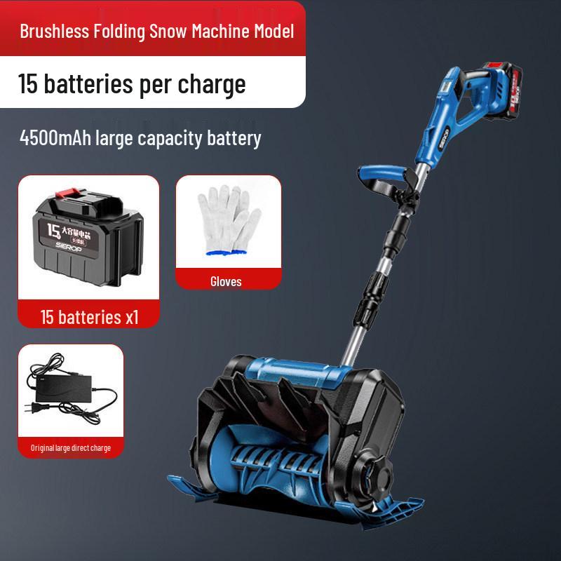 Cordless Electric Snow Sweeper - Compact Lithium Battery Snow Shovel