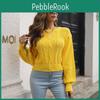 Winter Twist Balloon Women Autumn Sleeve Nipped Waist Knit Pullover Sweater Sl