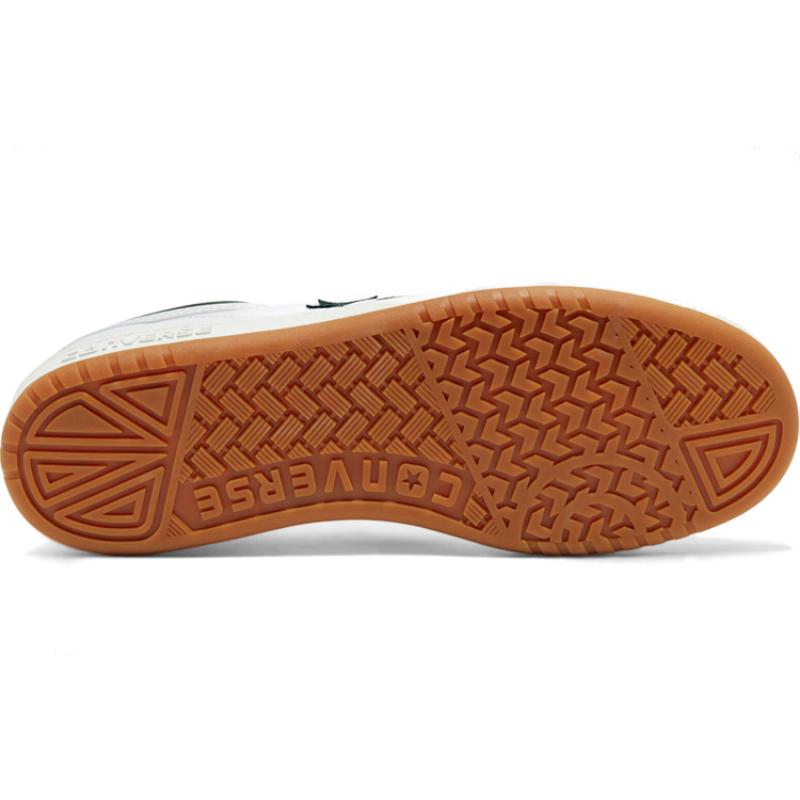 Converse Fastbreak comfortable and versatile non-slip and lightweight mid-top board shoes unisex white and green