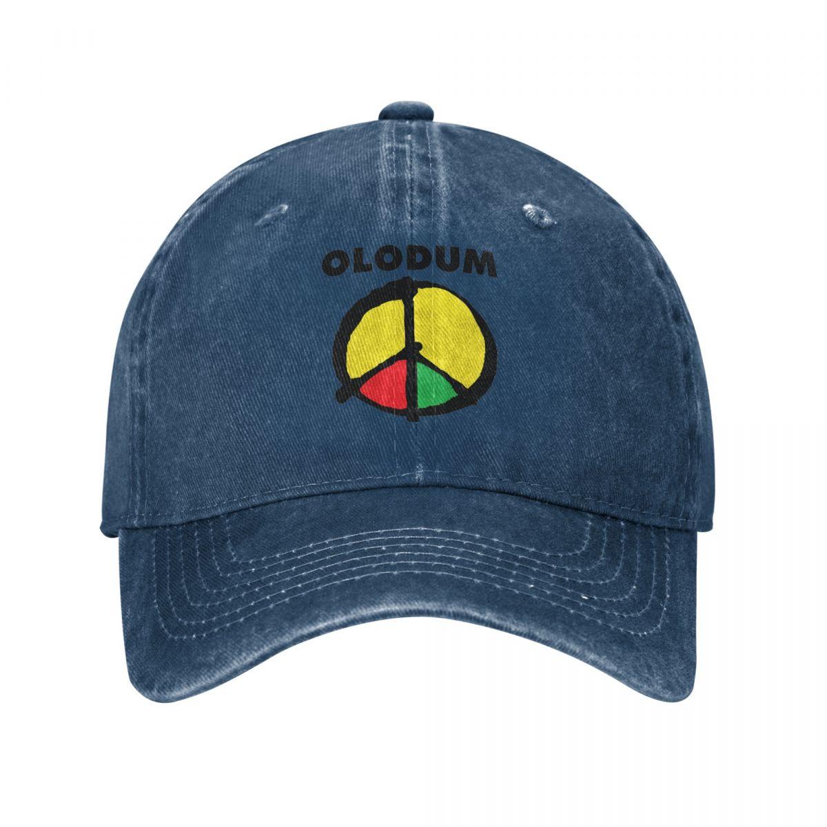 Бейсболка Olodum Повседневная состаренная хлопковая кепка Snapback Унисекс Кепка для тренировок на открытом воздухе Adjustable темно-синий