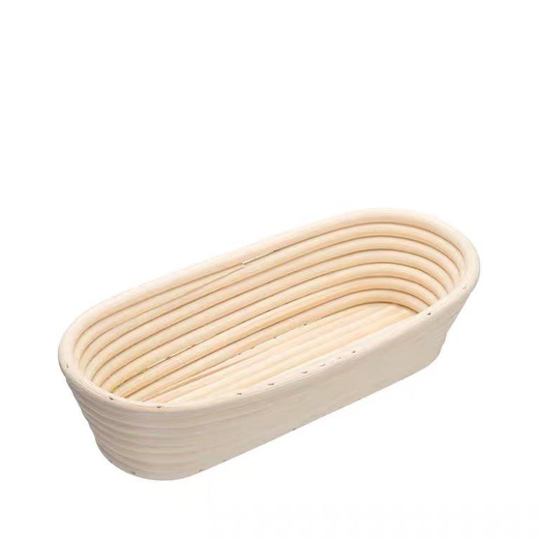 Coș European din Ratant Vietnamez pentru Fermentare - Instrument Rustic pentru Coacerea Pâinii
