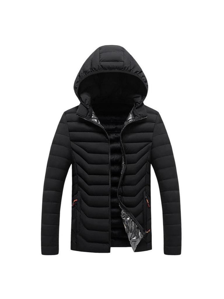 Men's Slim Fit Hooded Cotton Jacket - Warm, Lightweight, & Trendy for Autumn/Winter