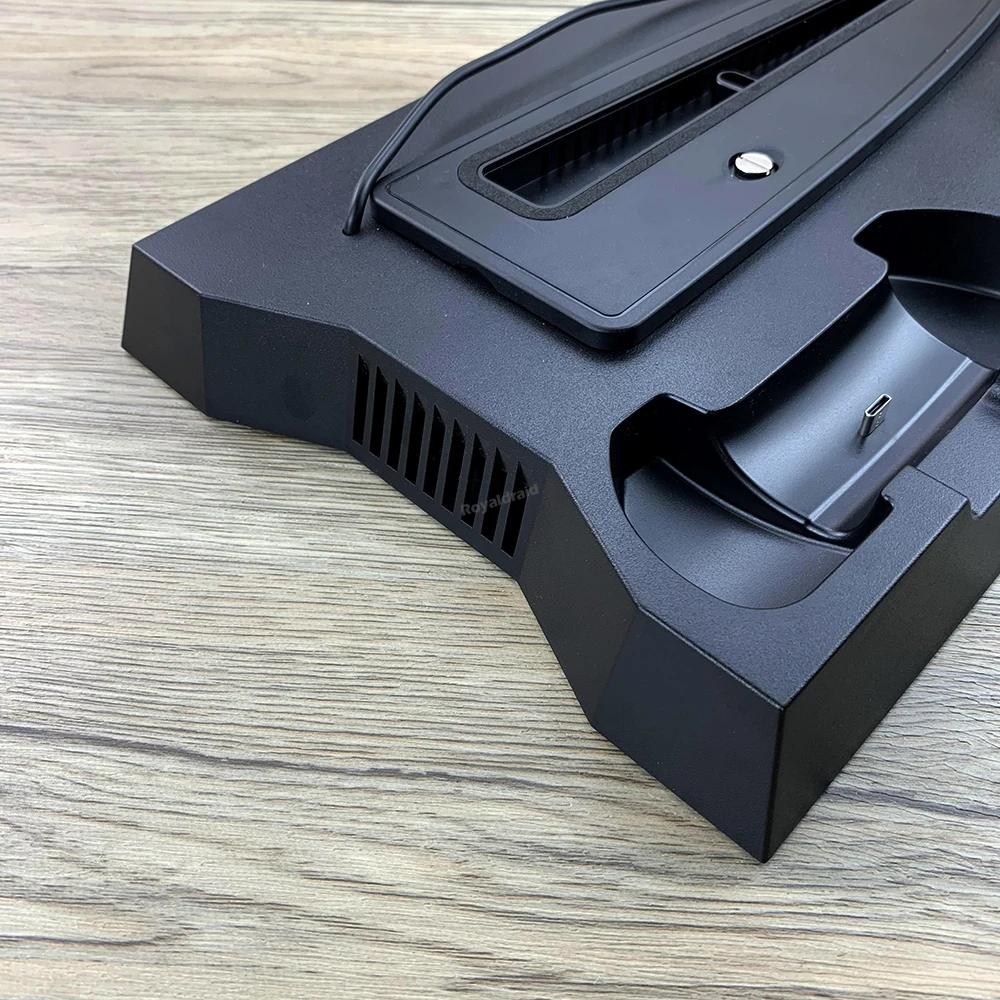 3 Mode Cooling Fan for PS5 Vertical Stand 2 Controller Charging Dock for PS5 Slim Disc Digital Edition