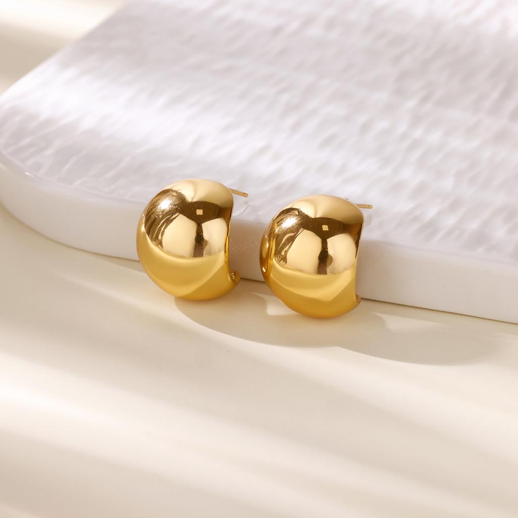 Kostenloser Versand Geometrischer Ovaler Ohrstecker Für Damen Edelstahl Piercing Ohrring 2025 Neuer Trend Mode Hochzeit Zirkon Geschenk