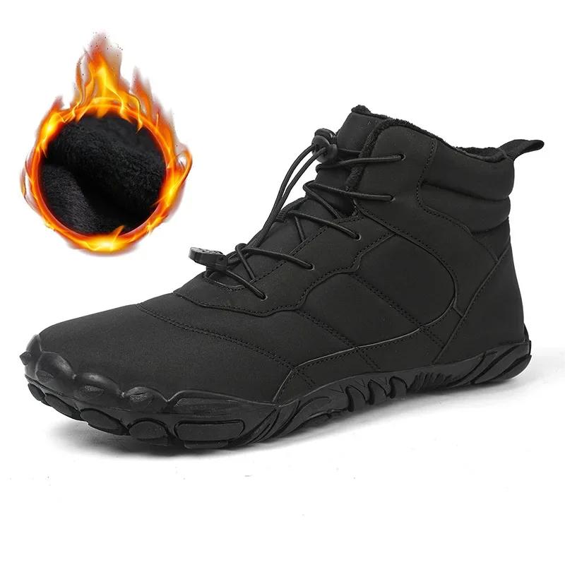 Winter Blotevoet Schoenen Waterdichte Heren Sneakers Houd Warm Heren Casual Schoenen Antislip Sneeuwschoenen 47 Voor Mannen 38 black