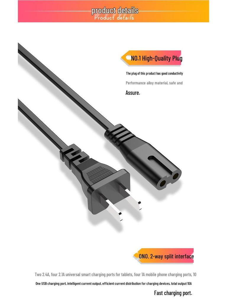 Multi-port USB Charger 5V 2A Fast Charge for Huawei, Apple, Xiaomi Phones