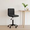 Vidaxl Swivel Office Chair, Black, Upholstered with Velvet