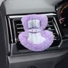 Doll Car Seat with Air Vent Clip Desktop Stand Cute Safety Belt Plush Cushion 17cm Doll Seat Car Ornament Gift for Collectors Fans