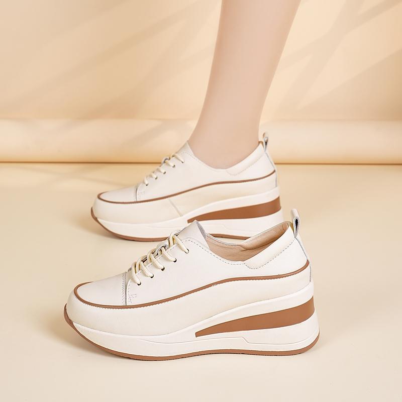 Spring/Autumn New Versatile Slope Heel Height Increasing Casual Women's Shoes Casual Shoes