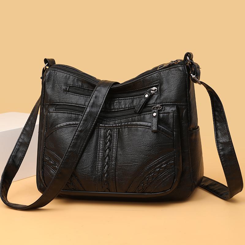 Multi-compartment Simple All-match Middle-aged and Elderly Mother's Large-capacity Casual Shoulder Crossbody Bag