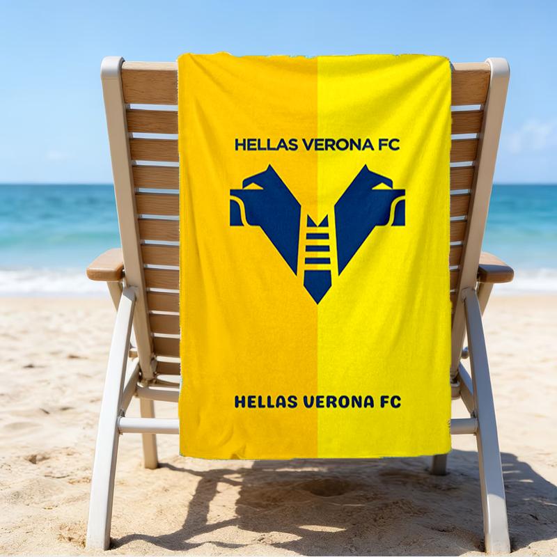 Hellas-Verona Crest Beach Towel - Soft, Absorbent Microfiber, Lightweight, Ideal for The Beach, Parties, Travel, Camping Fan Gifts