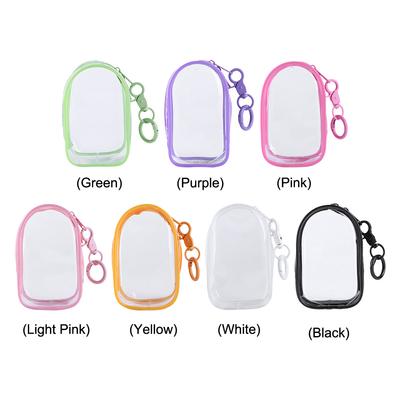 Sac d'exposition transparent pour figurines avec porte-clés Mini pochette pour poupées Boîte organisatrice étui de protection transparent pour figurines de collection