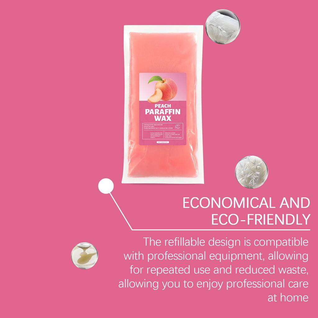 Pfirsichparaffin, Füllung für Paraffinbadgerät, Trockene Haut, Feuchtigkeitsspendendes und nährendes Hautpflegewachs
