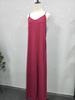 European & American Women's Solid Color Loose Pocket Long Tank Slip Dress