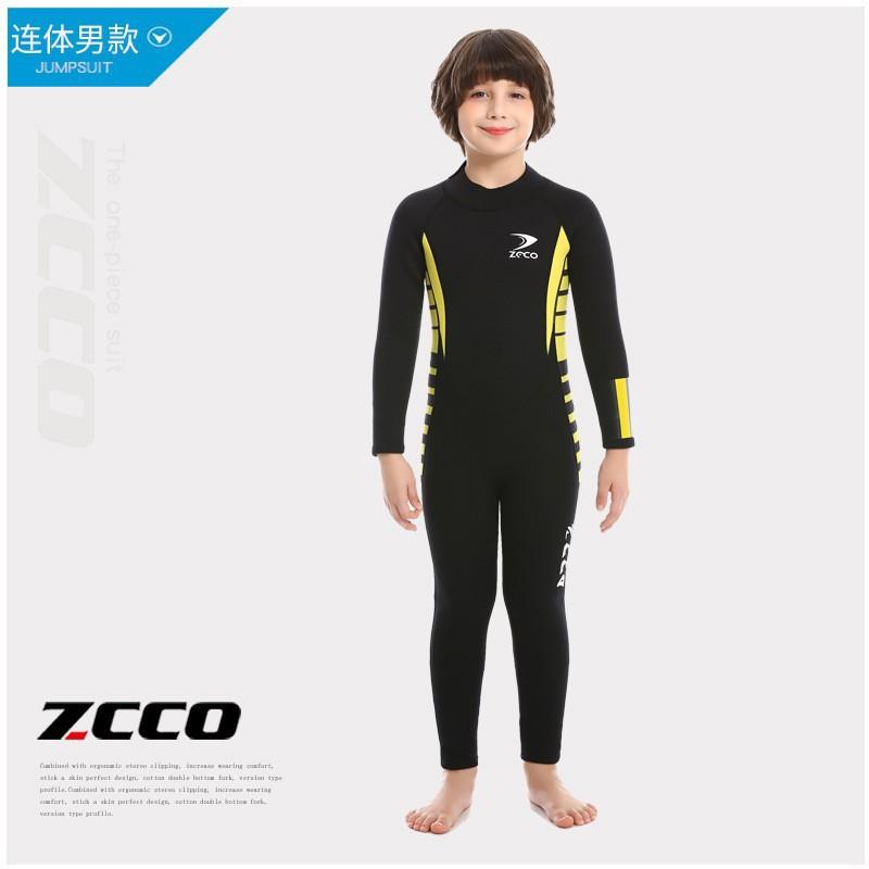 2.5mm Kids Wetsuit Full Body Long Sleeve Neoprene Dive Suit Swimming Surfing Warm Water Sports