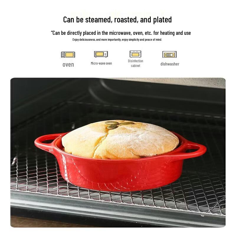 Zhi Shi Ceramic Double-Handle Stew Pot with Lid